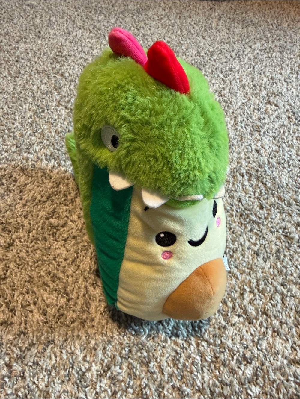 Hey Bear Dancing Fruit Green Dinosaur Avocado Pet Toy - Cute Soft Squeaky Plush
